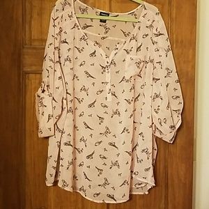 Torrid women shirt Birds Pink